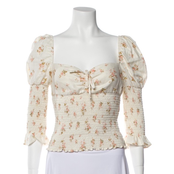 Reformation Haven Linen Top in Mildred, XS - Picture 4 of 8